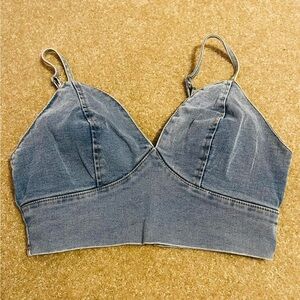 Denim crop top